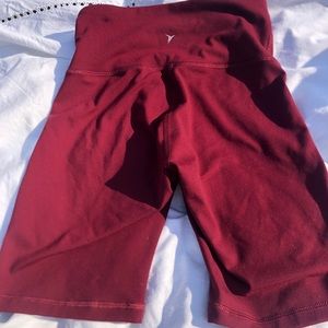 Maroon Biker Shorts
